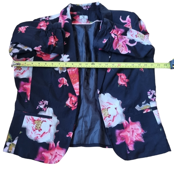 Worthington Lined Floral Bolero Jacket - Picture 3 of 9
